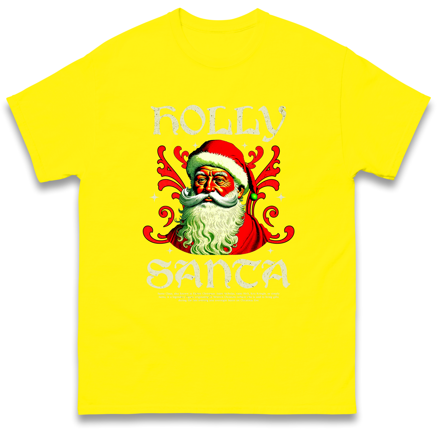 Holly Santa Christmas T Shirt