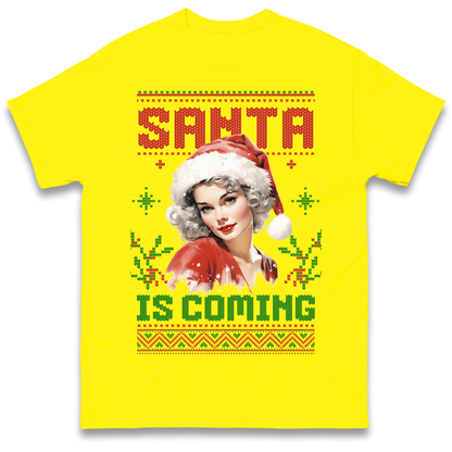 Santa is Coming Christmas T Shirt