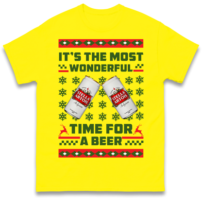 Its The Most Wonderful Time for A Beer Stella Christmas T Shirt