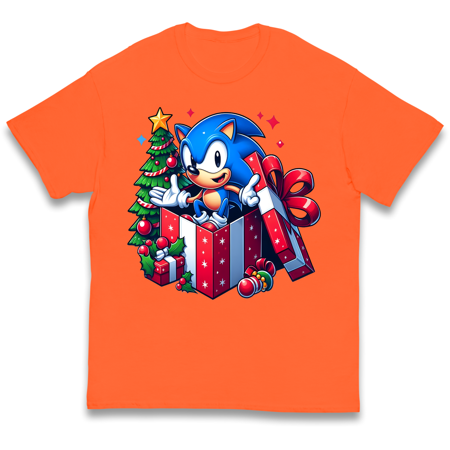 Sonic The Hedgehog Christmas kids t shirt