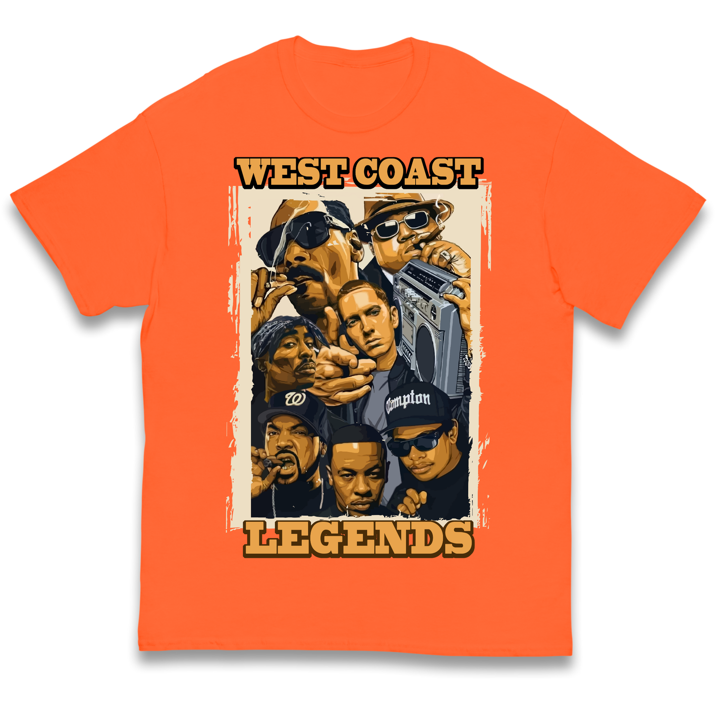 West Coast Legends Rappers kids t shirt