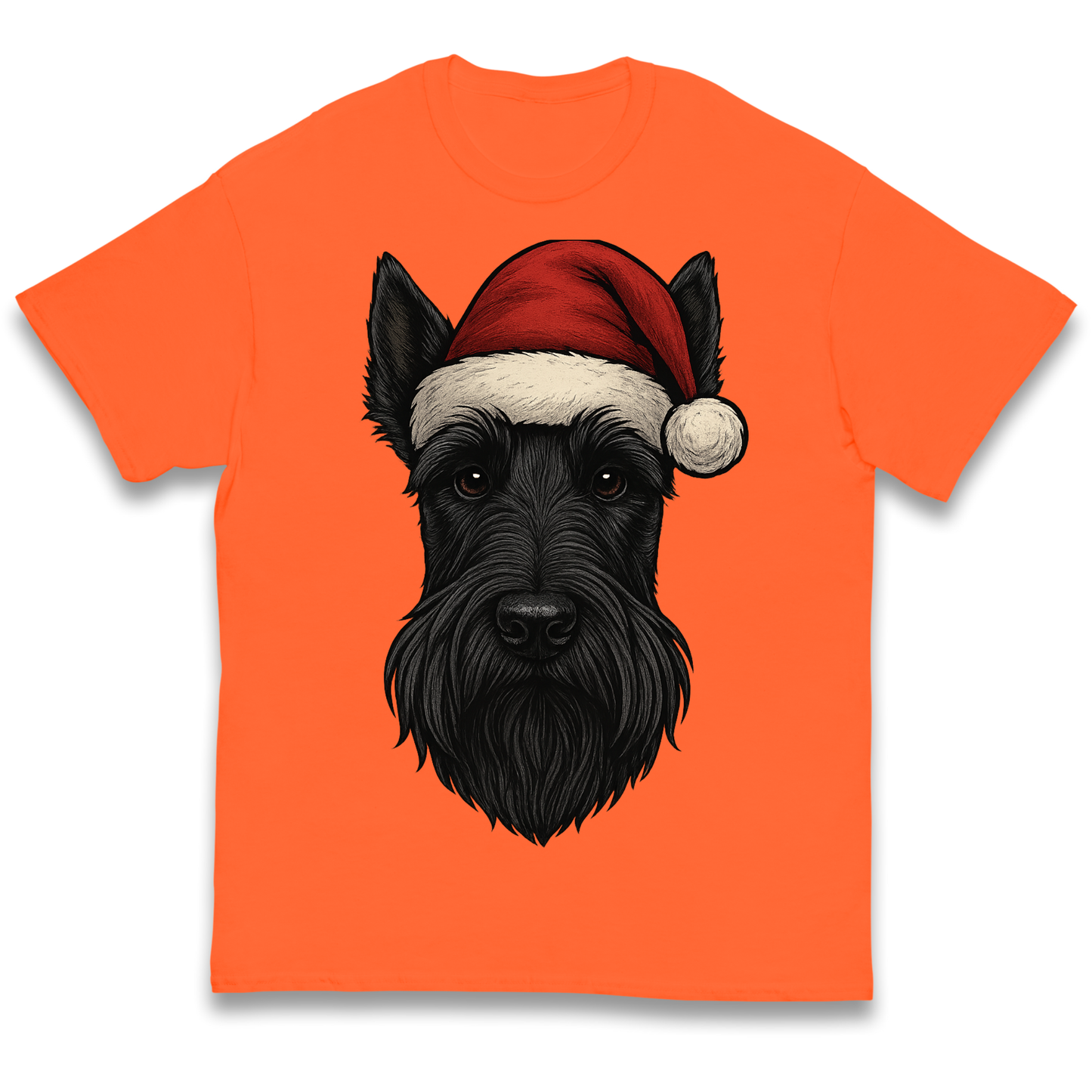 Scottish Terrier Face Christmas kids t shirt