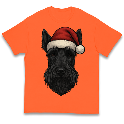 Scottish Terrier Face Christmas kids t shirt