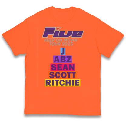 Five Keep On Movin' Tour 2025 kids t shirt