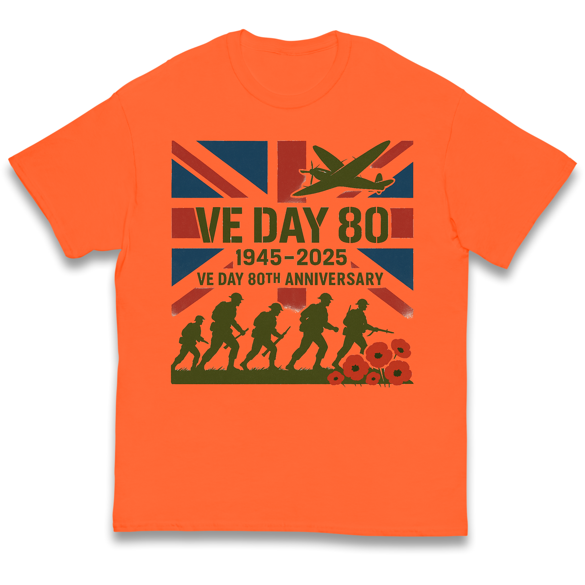 VE Day 80th Anniversary 1945 2025 kids t shirt