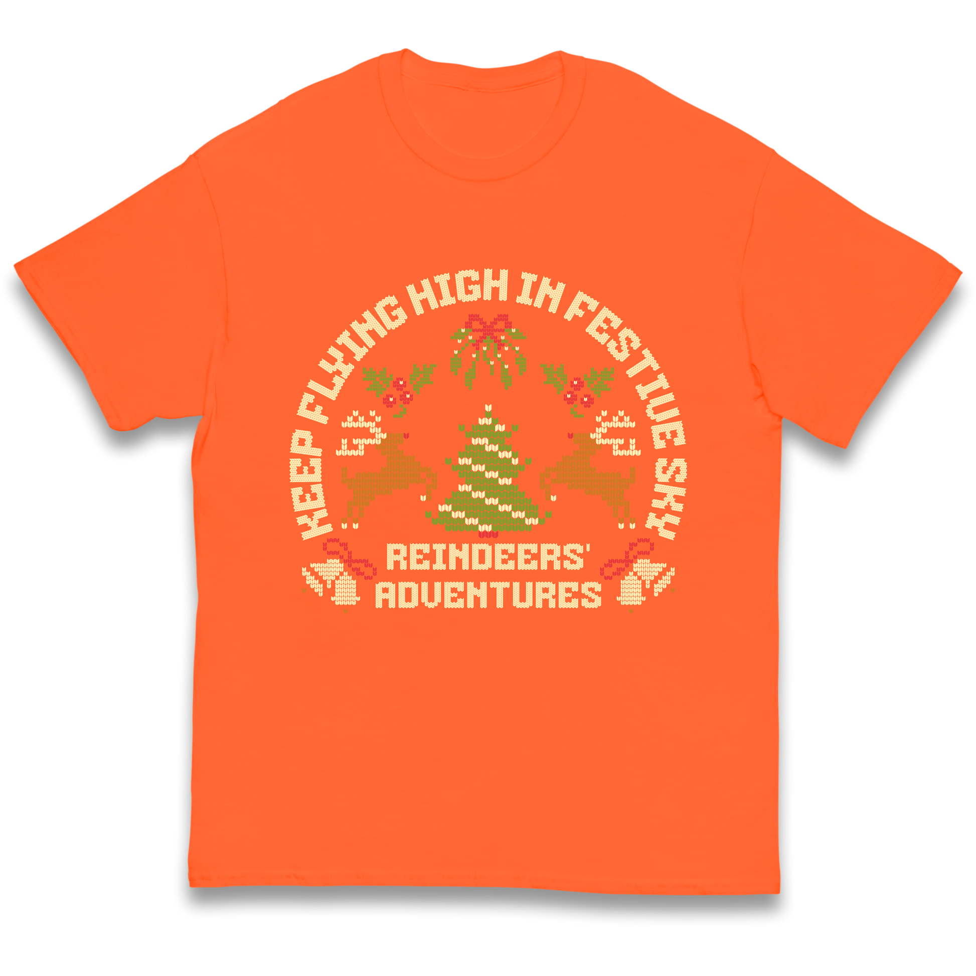 Keep Flying High In Festive Sky Christmas kids t shirt