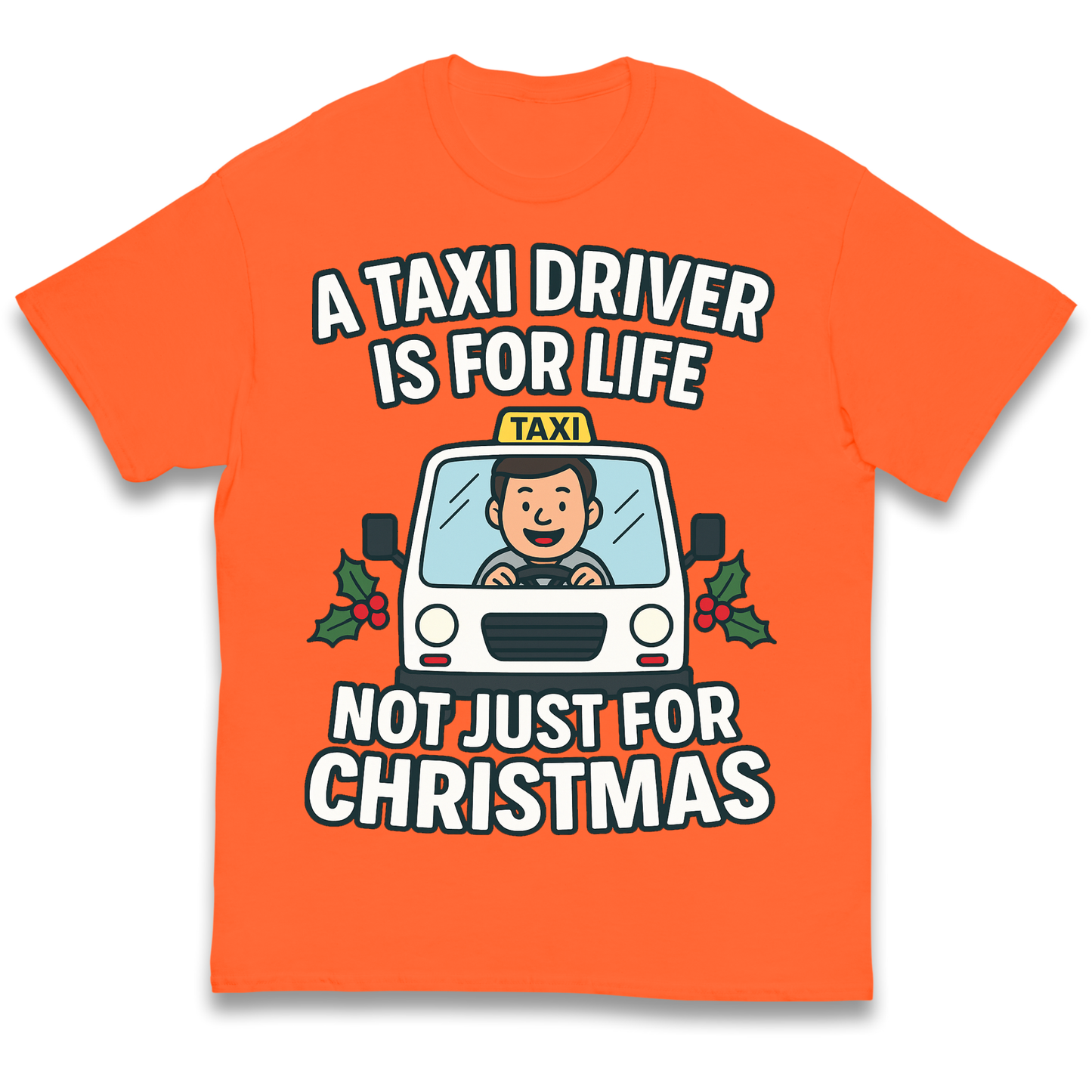 Taxi Driver Christmas Kids T Shirt