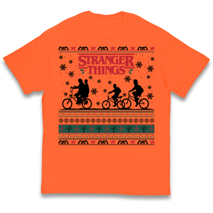Stranger Things Christmas kids t shirt