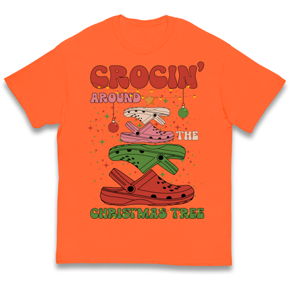 Crockin Around the Christmas Tree Christmas kids t shirt