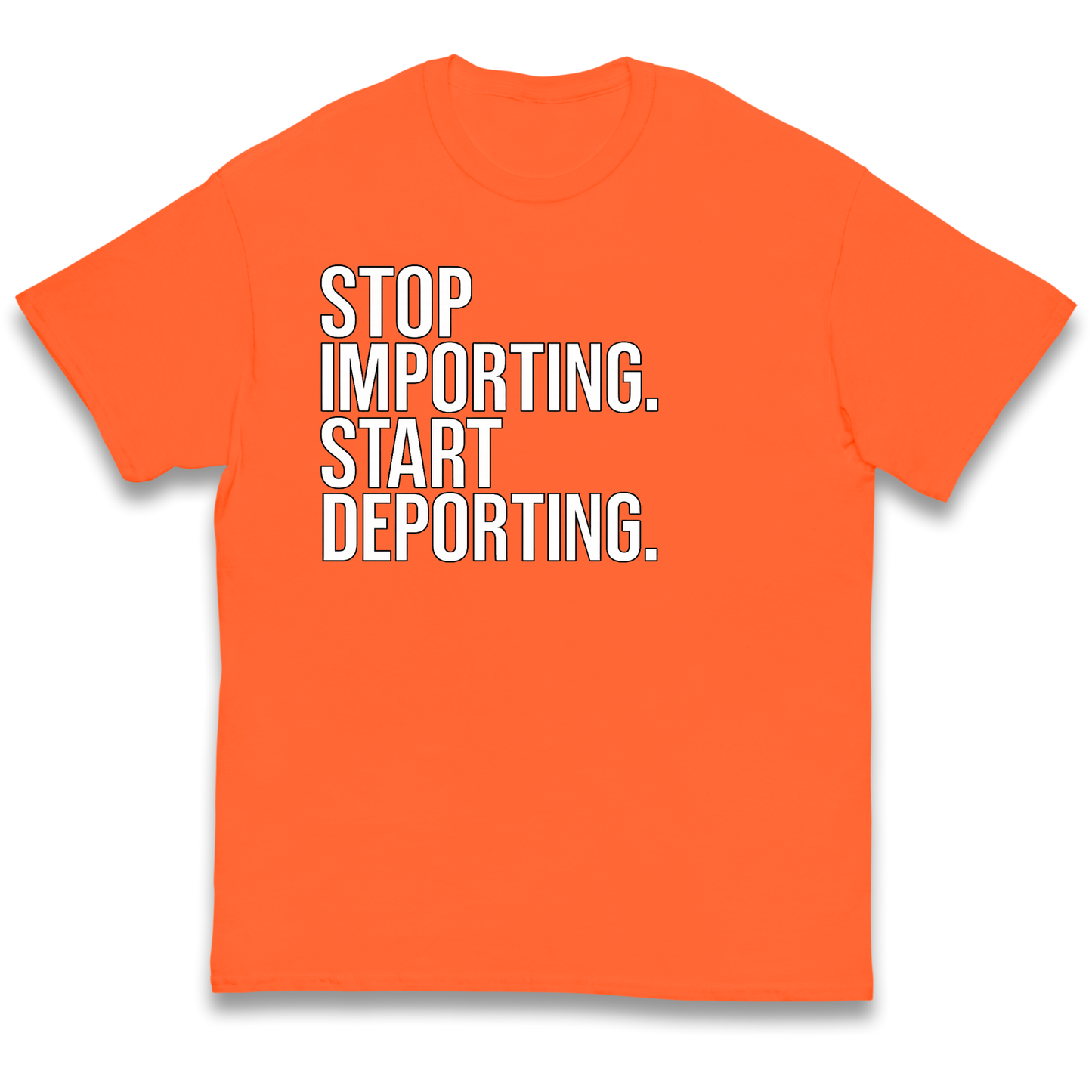 STOP IMPORTING START DEPORTING kids t shirt