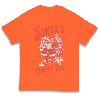 Santas Favourite Elf Christmas kids t shirt