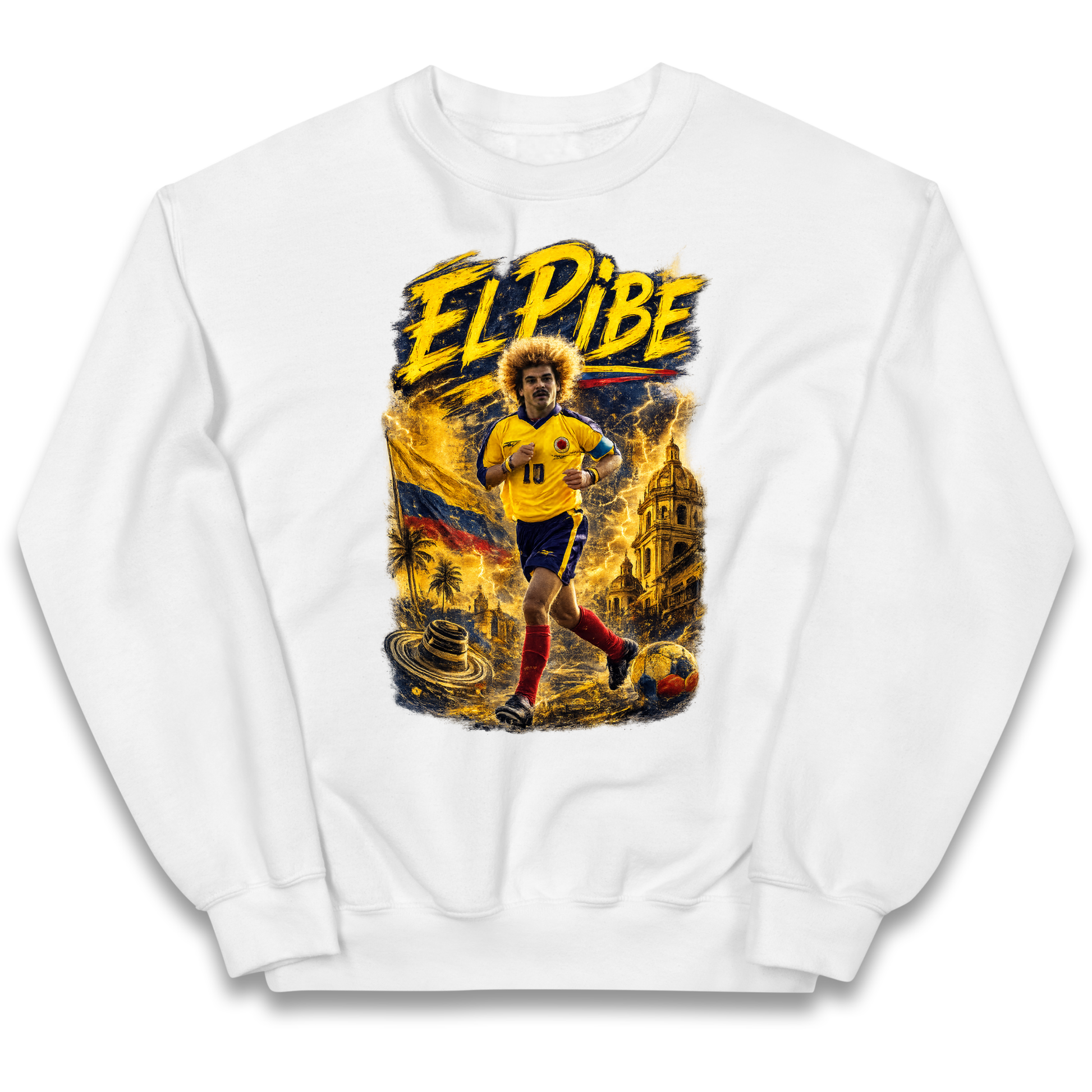 Carlos Valderrama Colombia Football Kids Sweatshirt