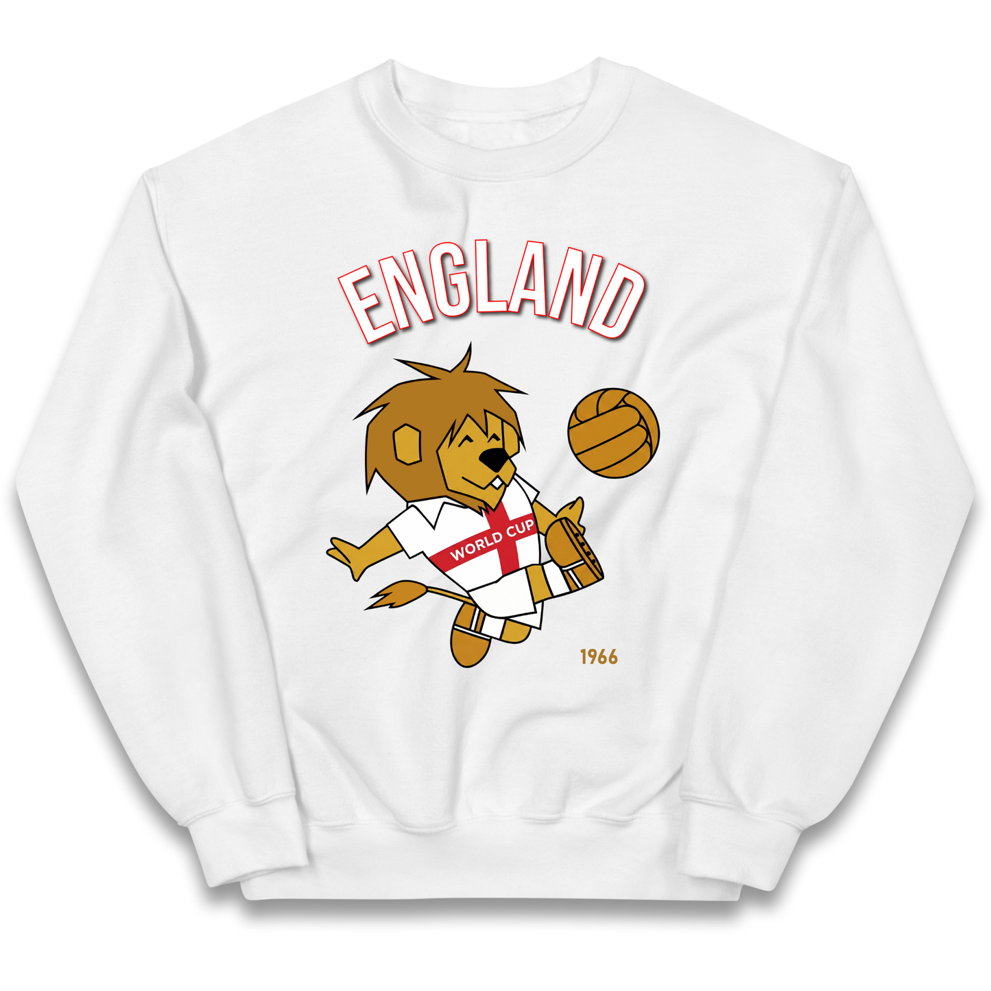 England World Cup Willie 1966 Football Kids Sweatshirt