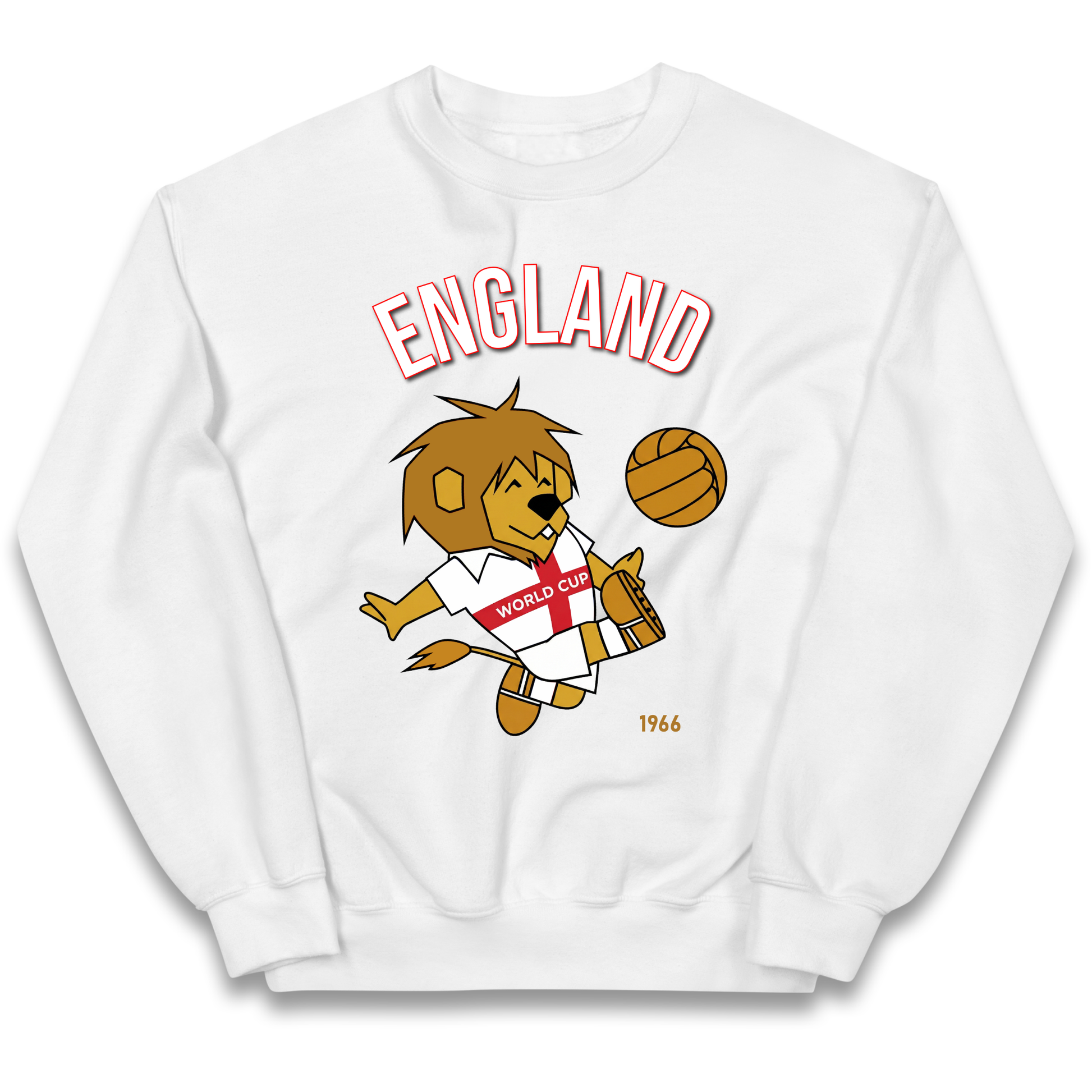 England World Cup Willie 1966 Football Kids Sweatshirt