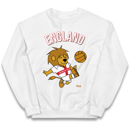 England World Cup Willie 1966 Football Kids Sweatshirt