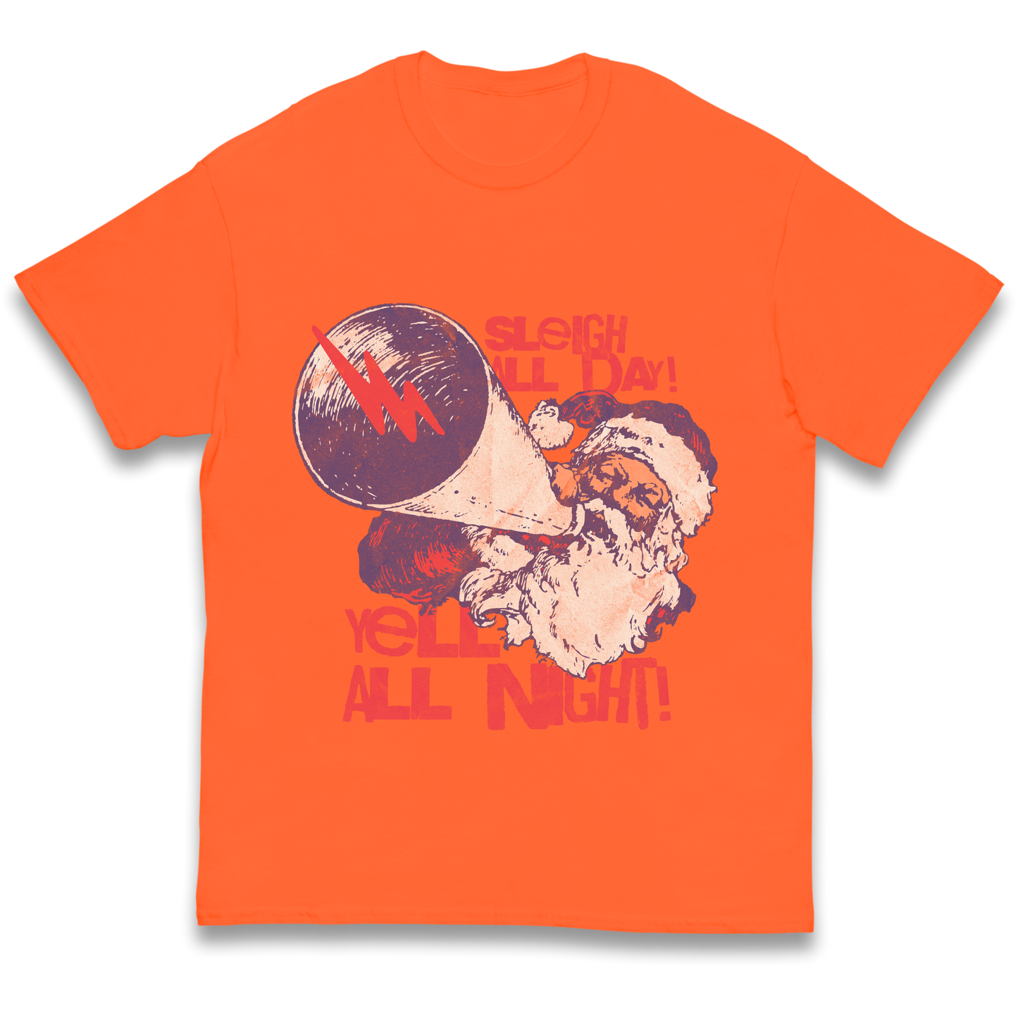 Sleigh All Day Yell All Night Santa Christmas kids t shirt