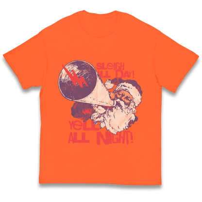 Sleigh All Day Yell All Night Santa Christmas kids t shirt