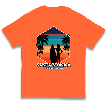 Santa Monica Summer Surfing kids t shirt