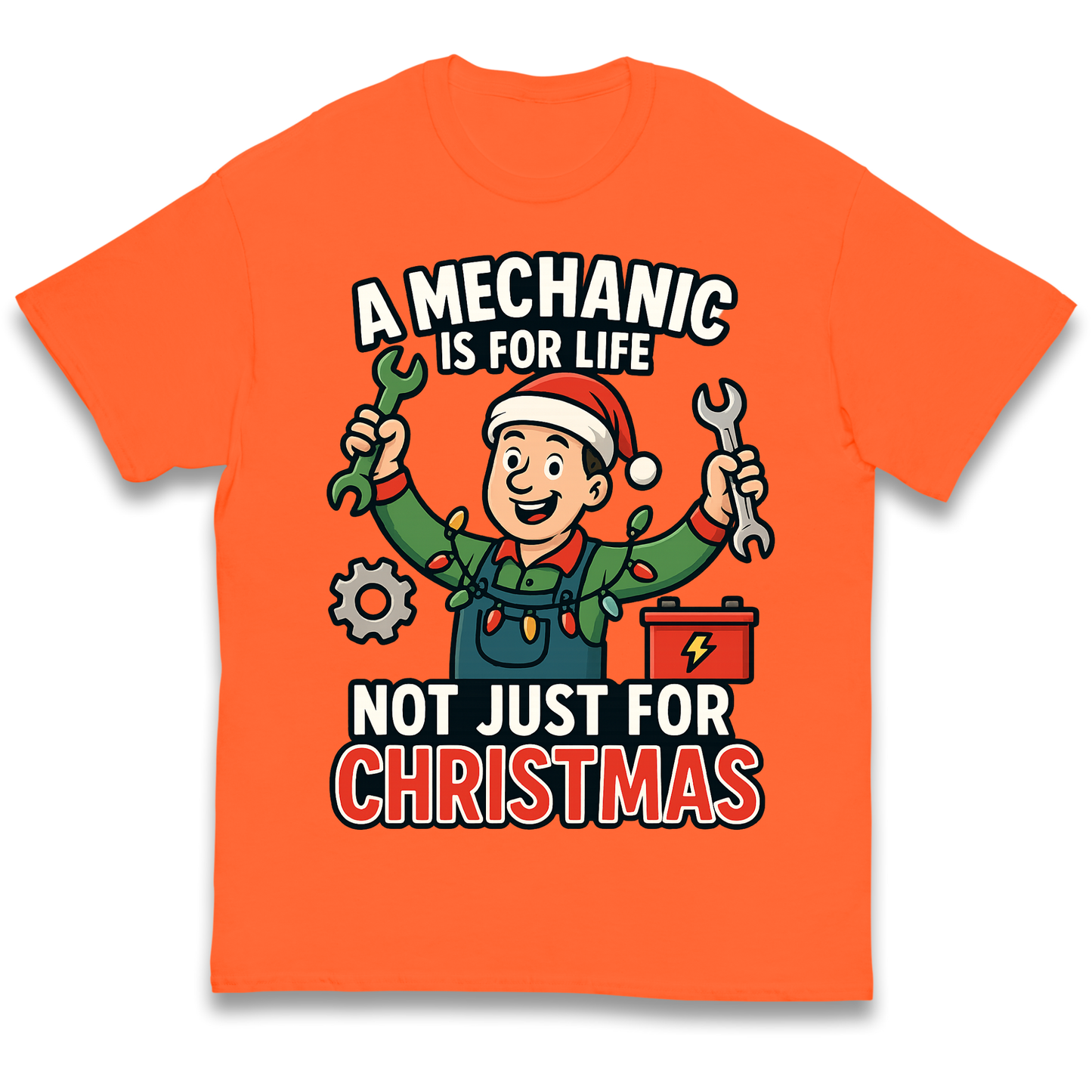 Mechanic Christmas Kids T Shirt