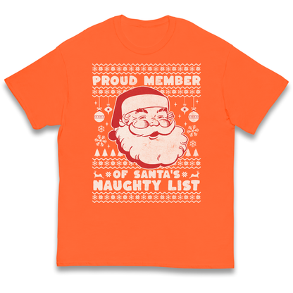 Proud Member Of Santas Naughty List Christmas kids t shirt