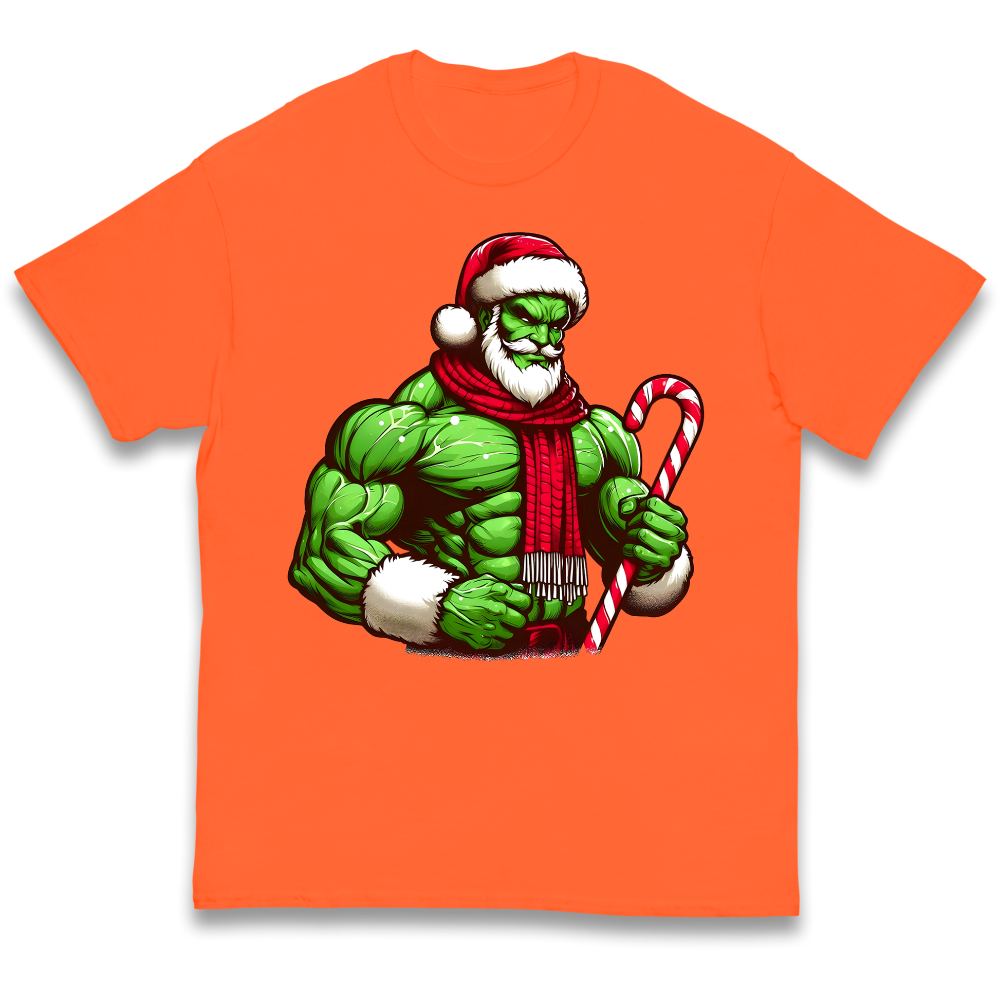 The Hulk Candy Cane Santa kids t shirt