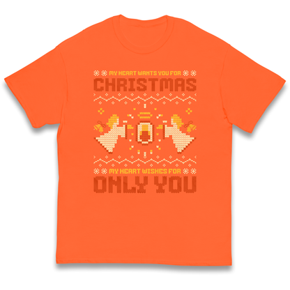 My Heart Wants You For Christmas Only You Christmas kids t shirt