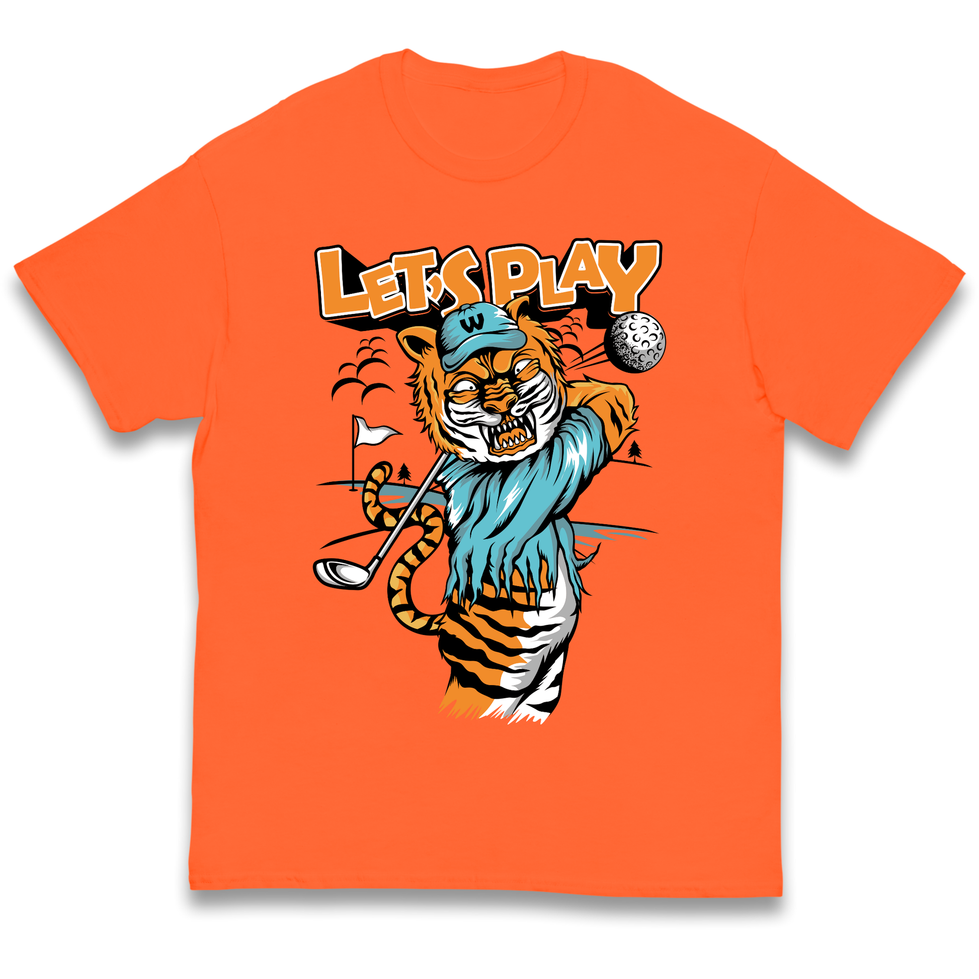Lets Play Golf Tiger kids t shirt