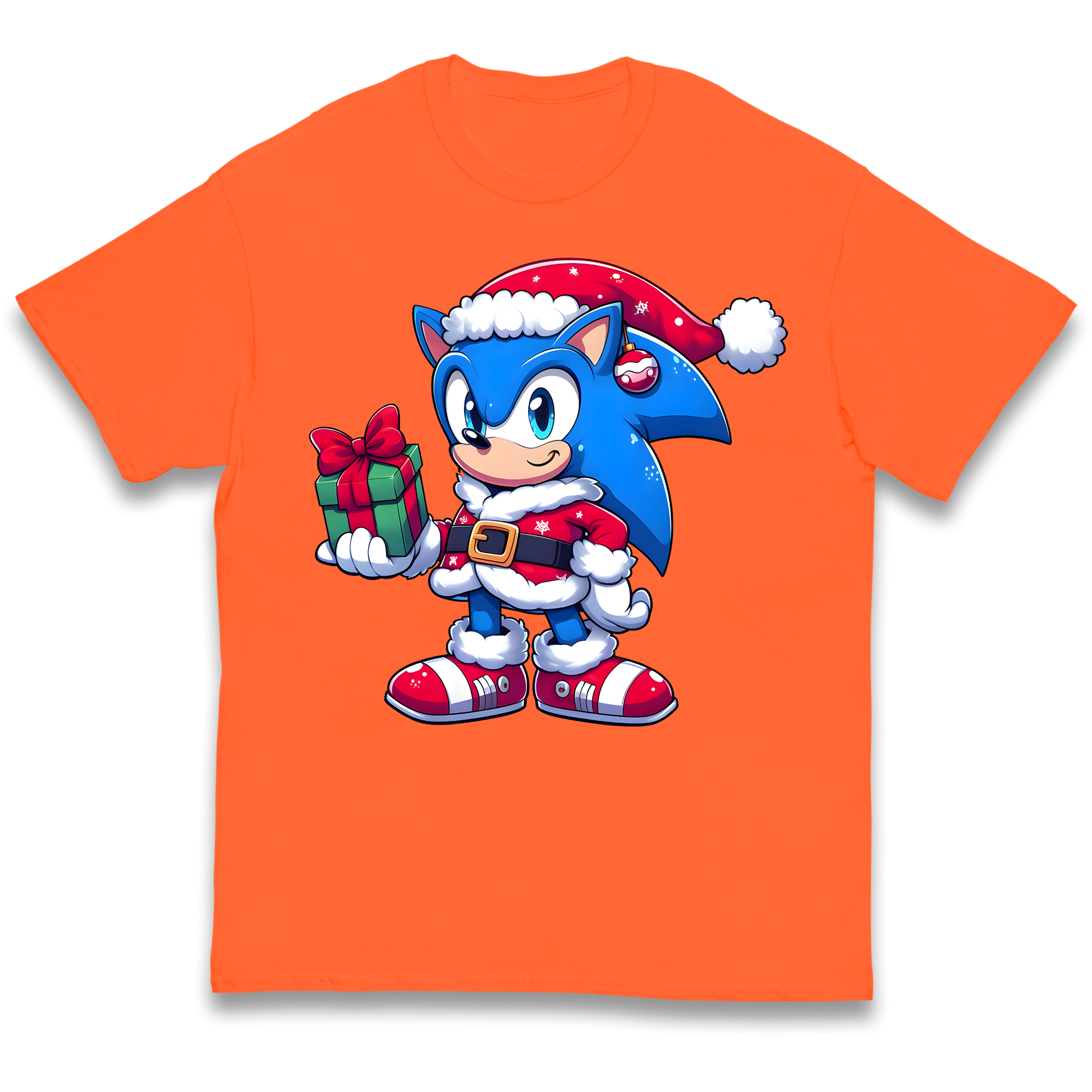 Sonic The Hedgehog Santa kids t shirt