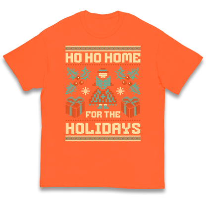 HO HO Home For the Holidays Christmas kids t shirt