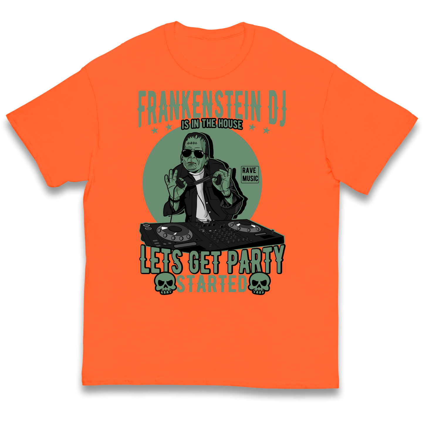 Frankenstein DJ kids t shirt