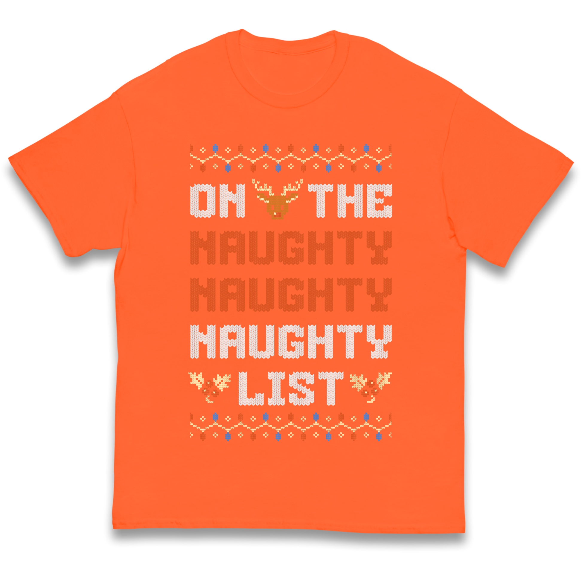 On The Naughty Naughty Naughty List Christmas kids t shirt
