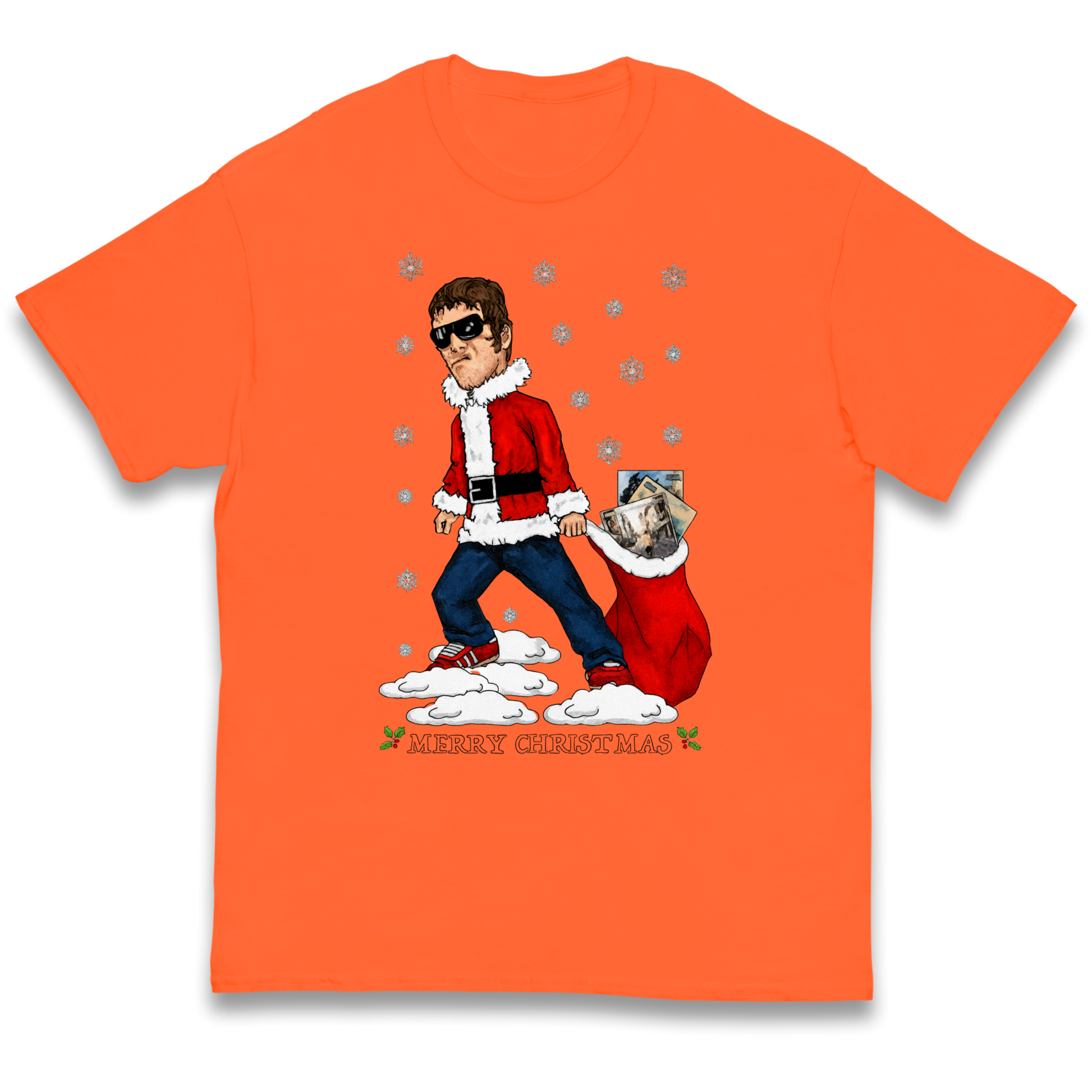 Liam Gallagher Christmas Santa kids t shirt
