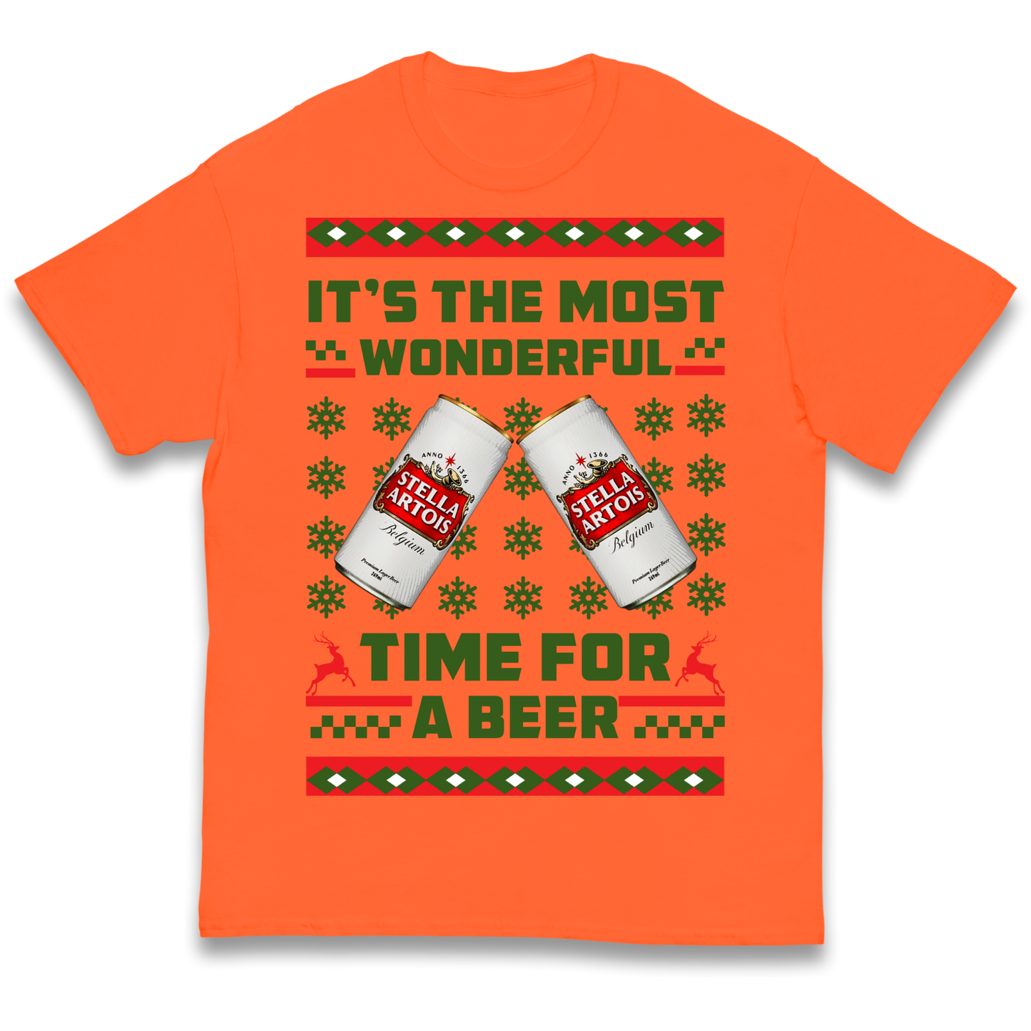 Its The Most Wonderful Time for A Beer Stella Christmas kids t shirt
