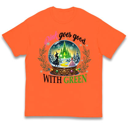 Wicked Pink Goes Good With Green Kids T Shirt 