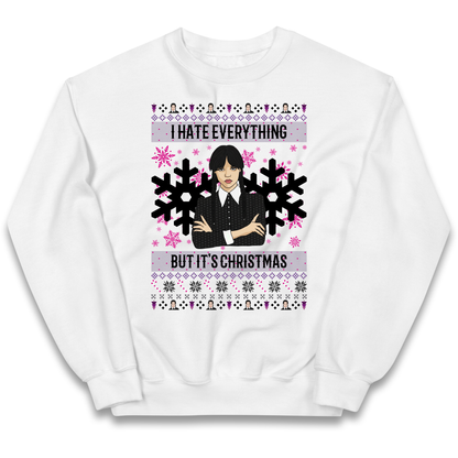 Wednesday addams Christmas Kids Jumper
