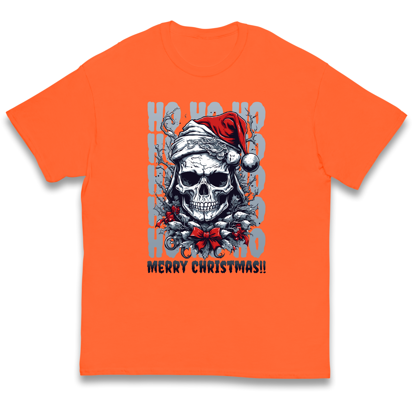 HO HO HO Santa Skelington Christmas kids t shirt