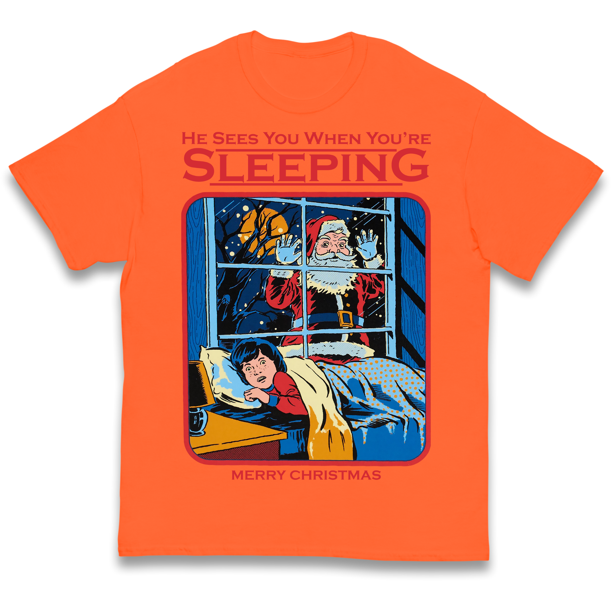 Creepy Santa Claus Christmas kids t shirt