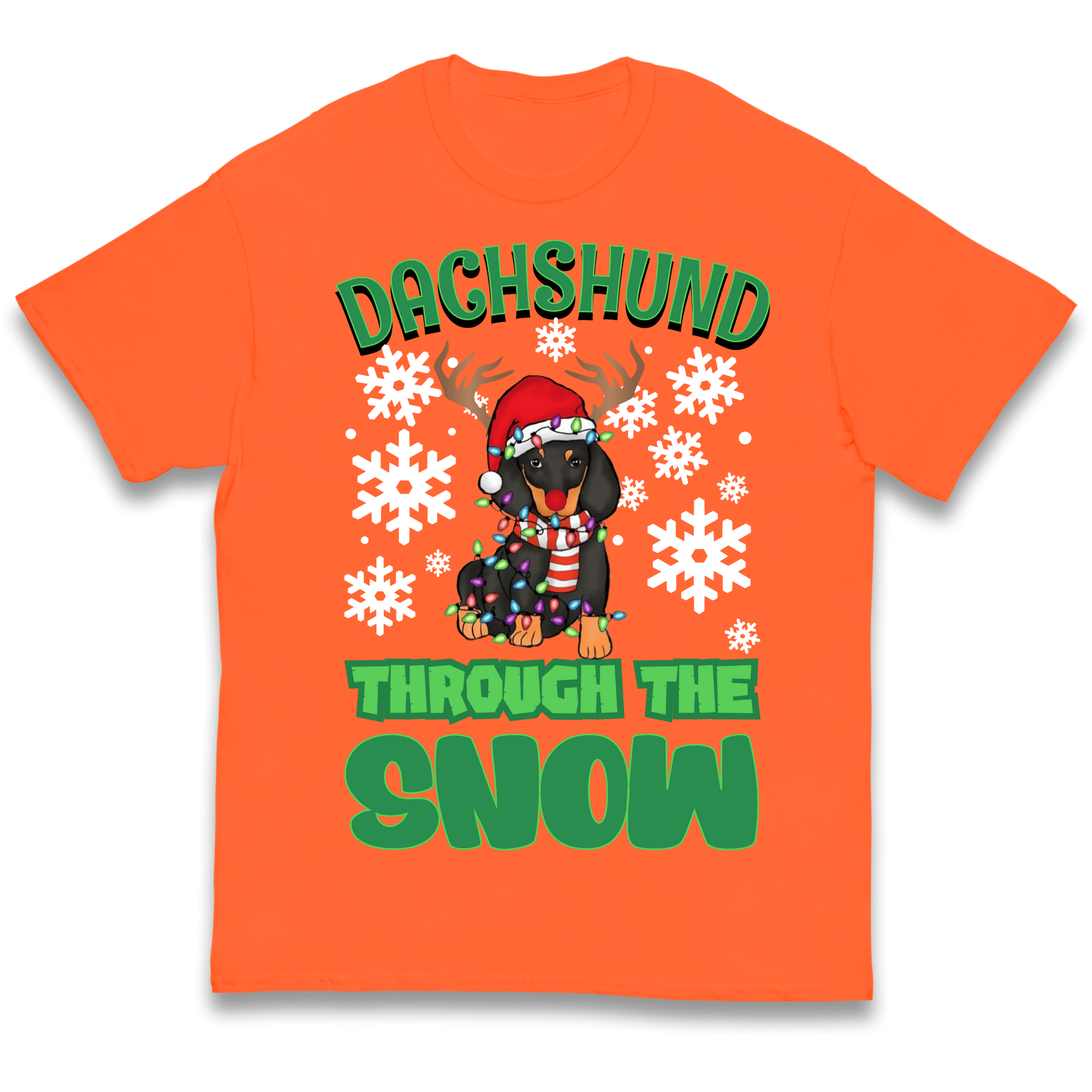 Dachshund Through The Snow Christmas kids t shirt