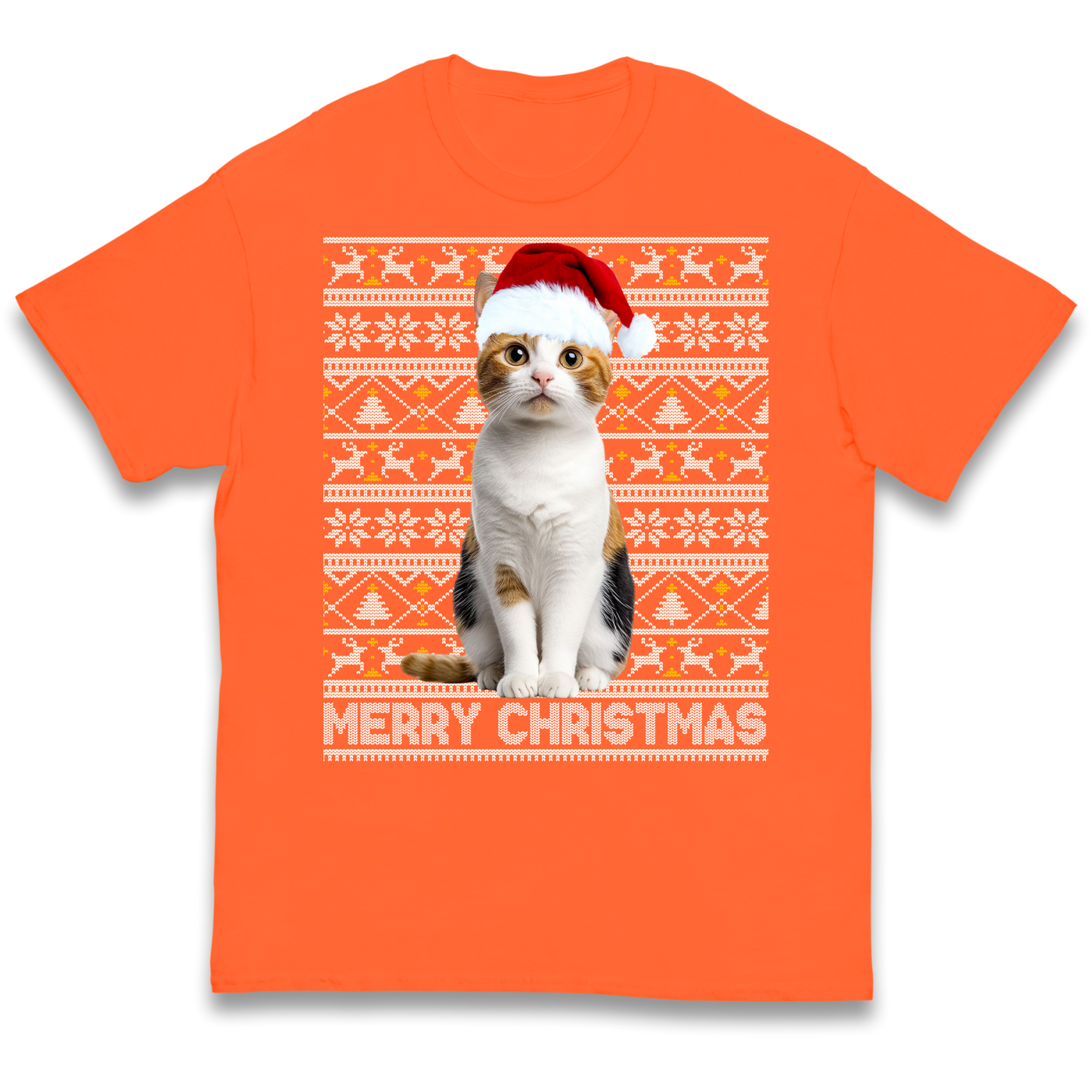 Merry Christmas Cat kids t shirt