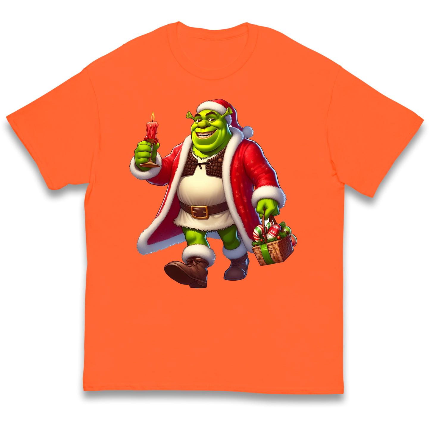 Shrek Santa Candle kids t shirt