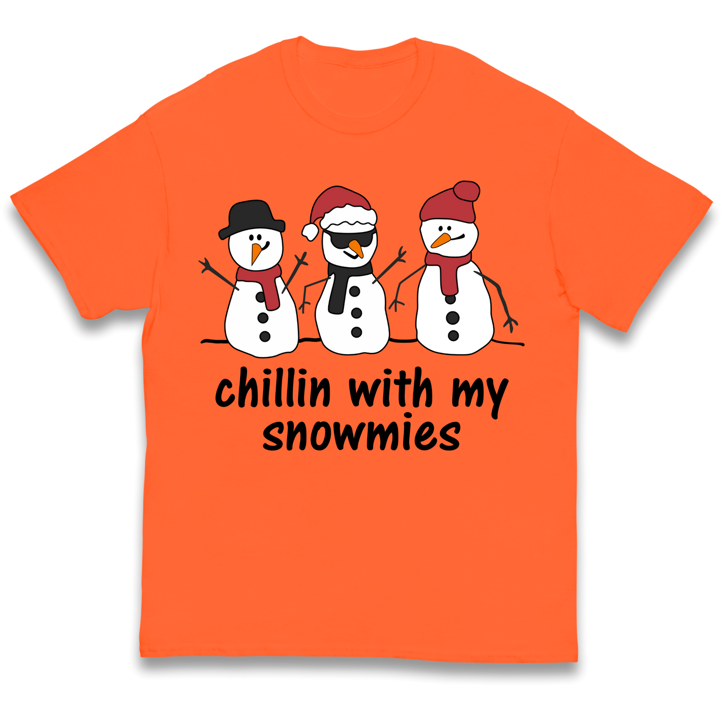 Chillin With My Snowmies kids t shirt