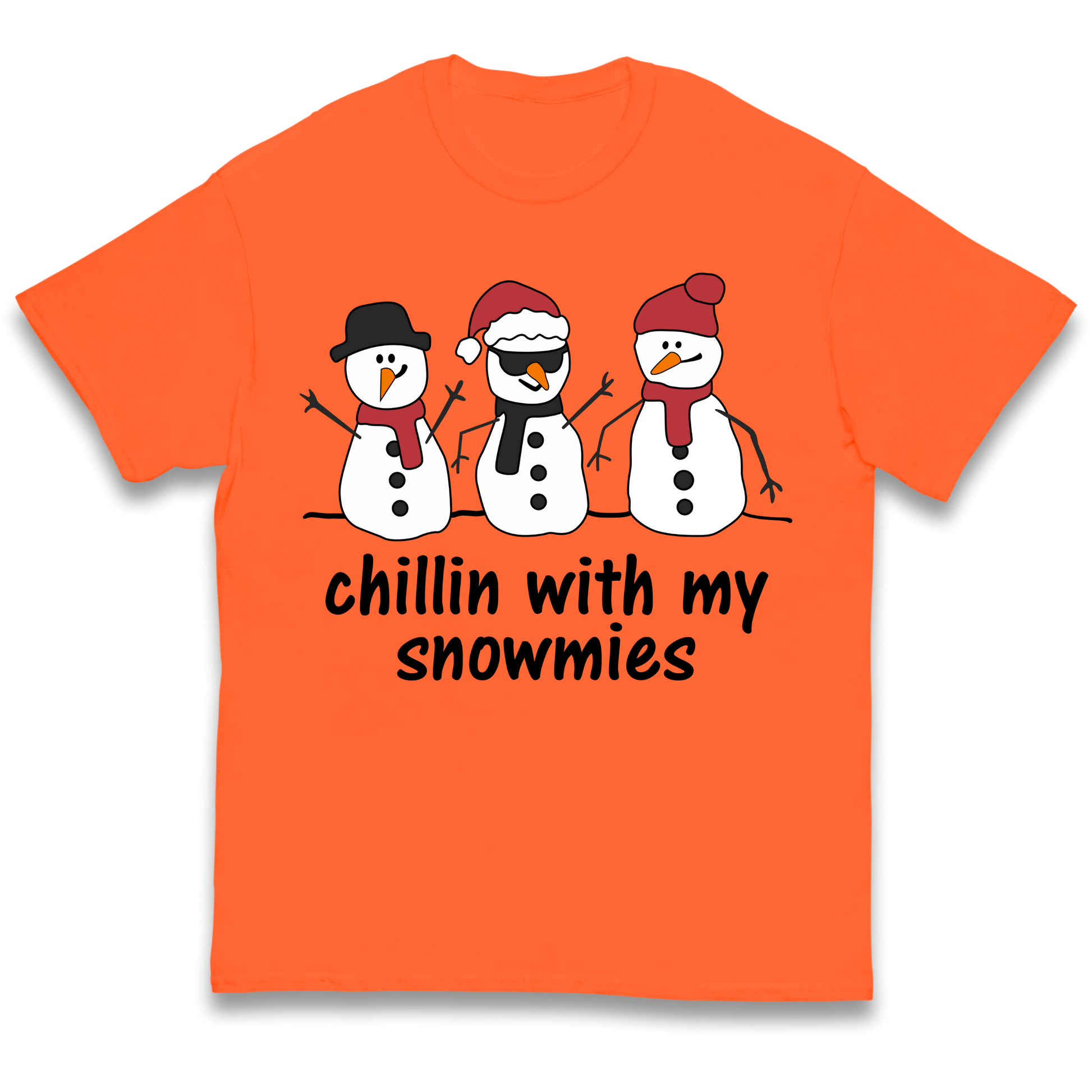 Chillin With My Snowmies kids t shirt