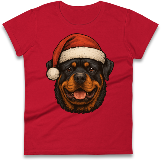 Rottweiler Christmas Ladies Shirt