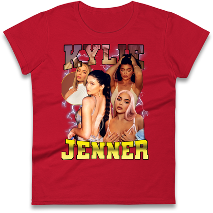 Kylie Jenner Pink Lips Ladies Shirt
