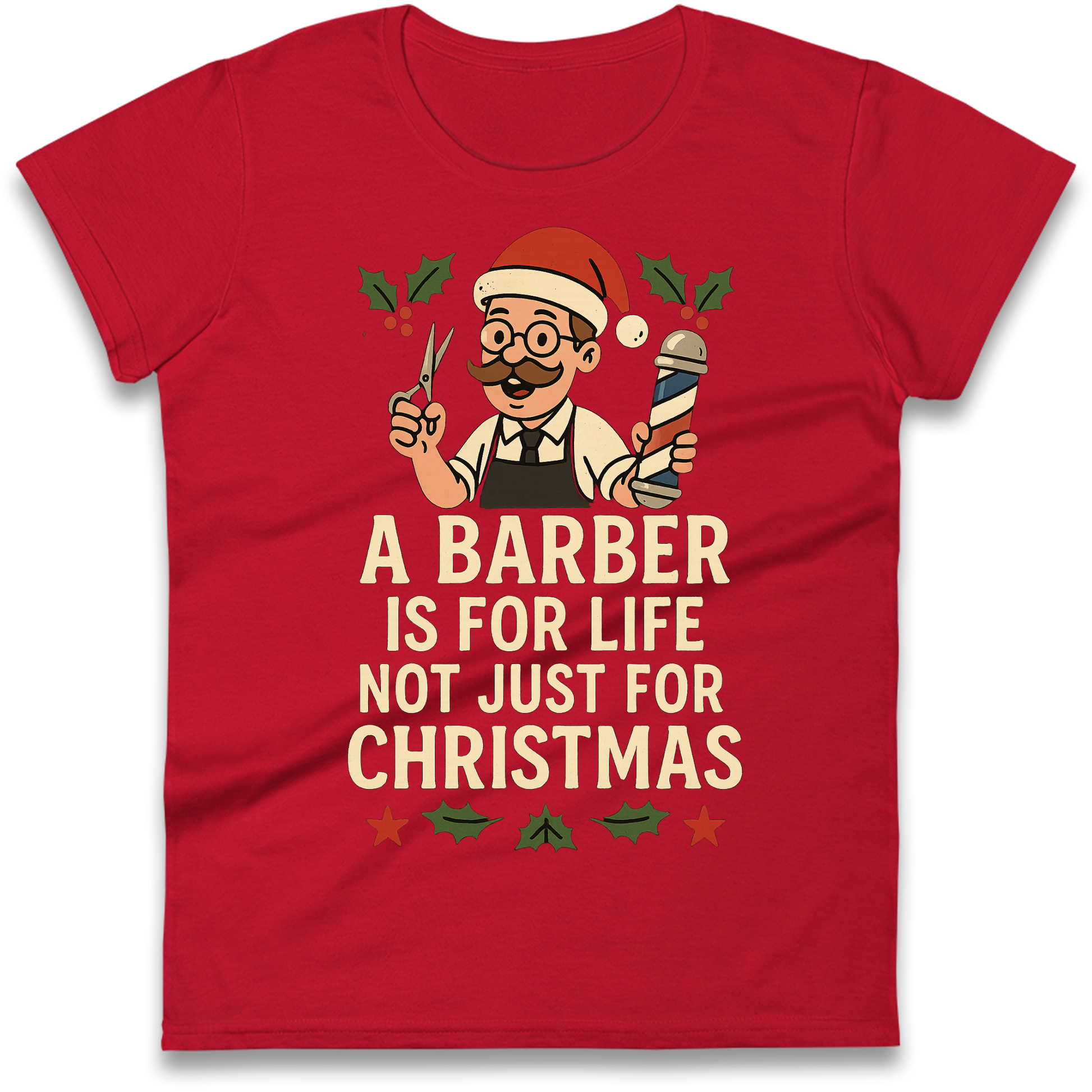 Barber Christmas Ladies Shirt