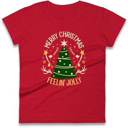 Merry Christmas Feeling Jolly Christmas Ladies Shirt