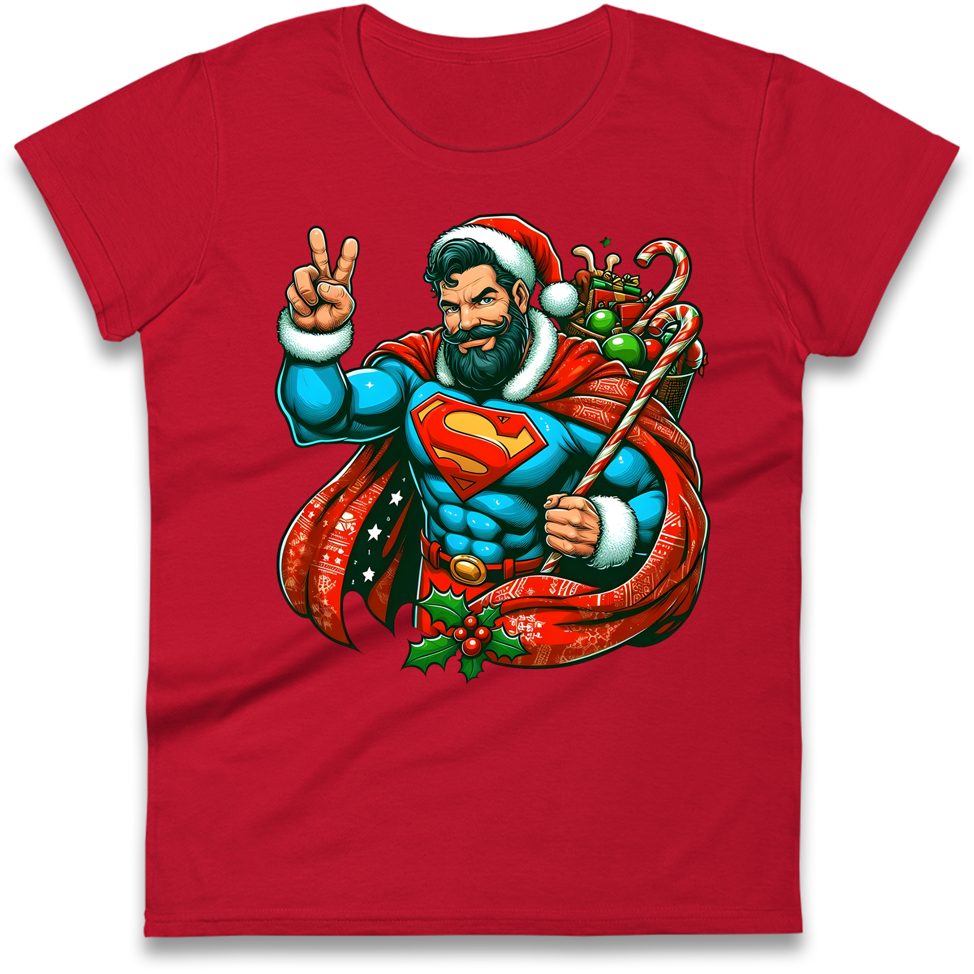 Superman Santa Ladies Shirt