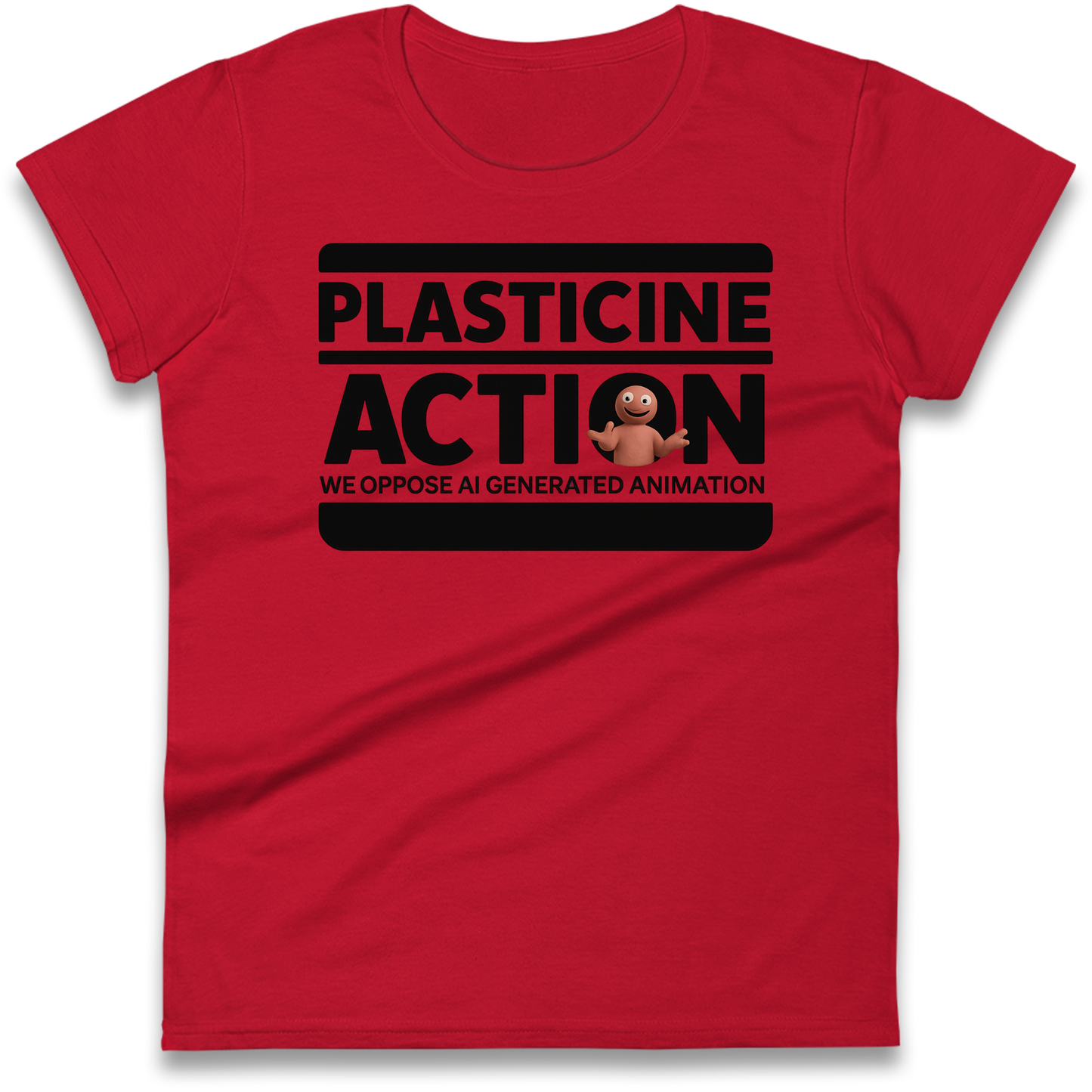 Ladies Plasticine Action T Shirts UK for Sale