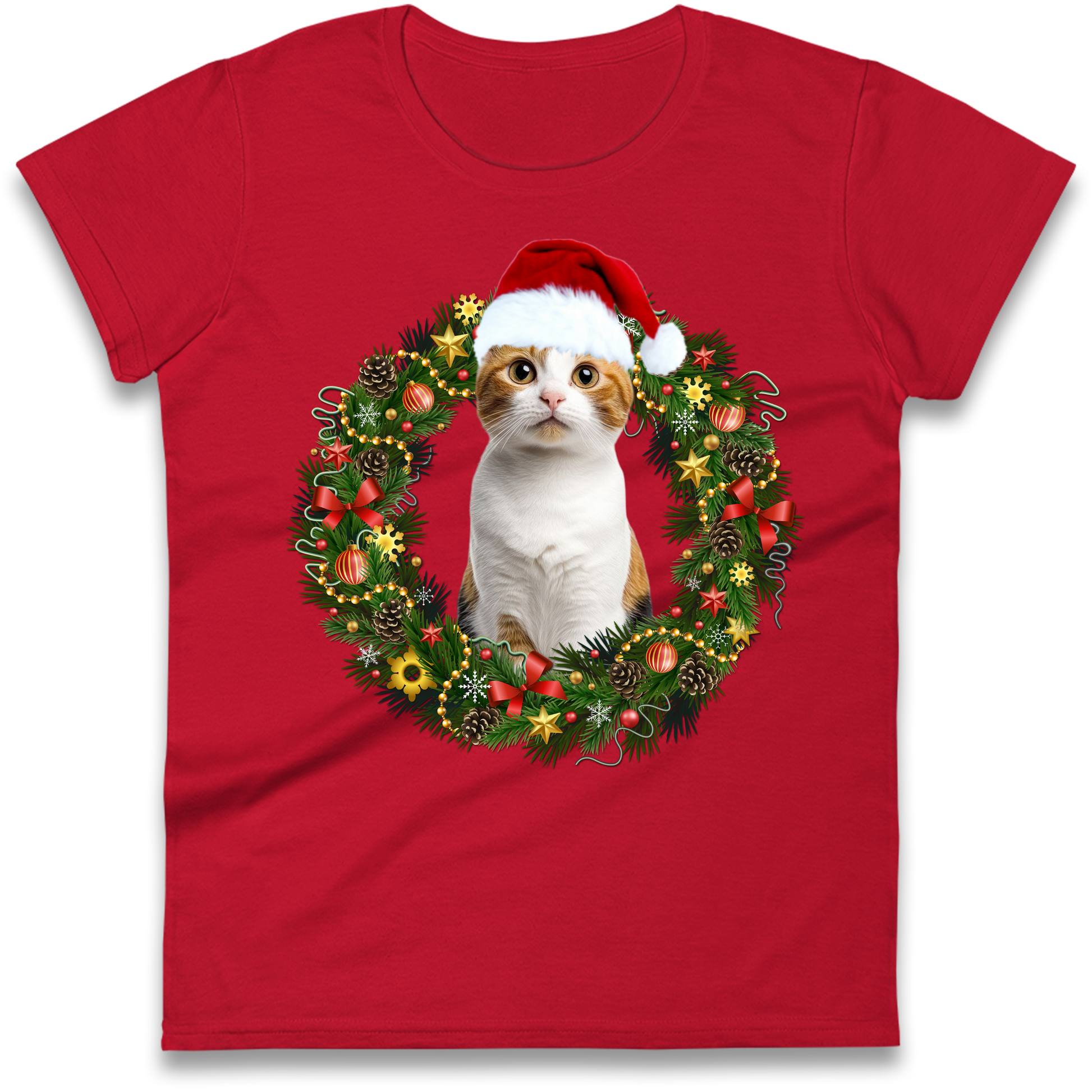 Cat Christmas Ladies Shirt