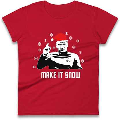 Make It Snow Ladies Shirt